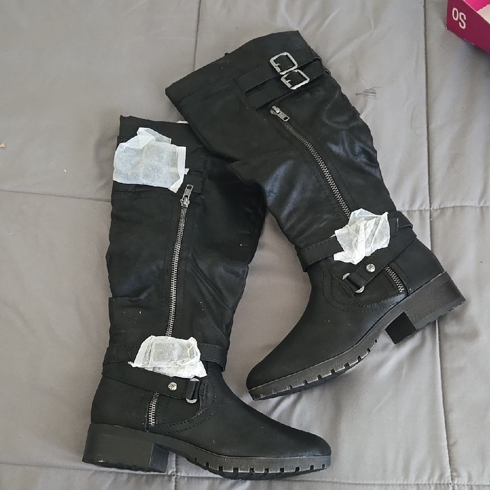 Black Knee-High Boots